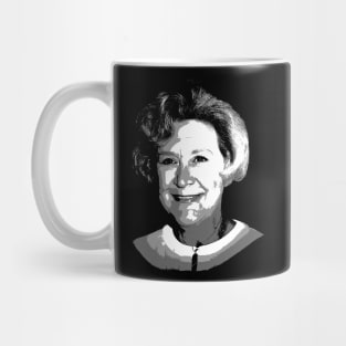 mrs slocombe blakc and white art Mug